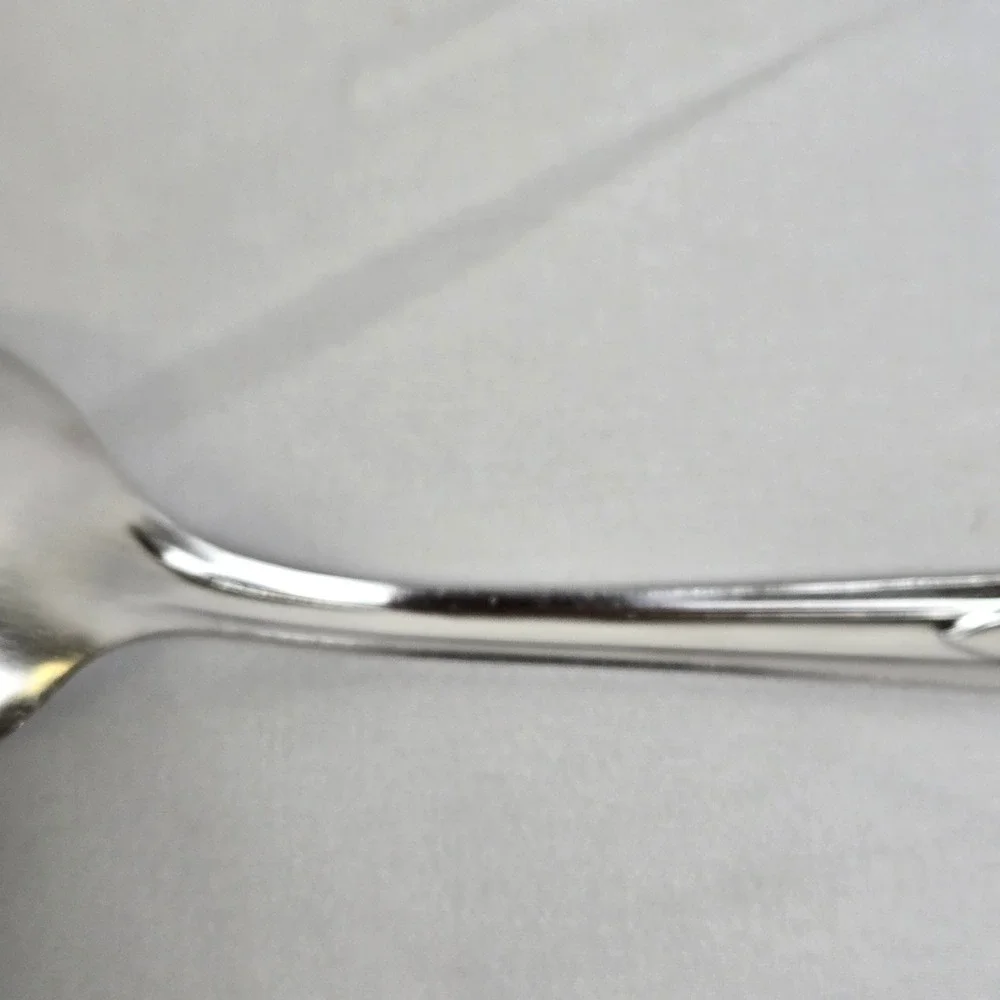 Ekco Stainless Solid Serving Spoon EKS7 Chevron Pattern Vintage USA 8